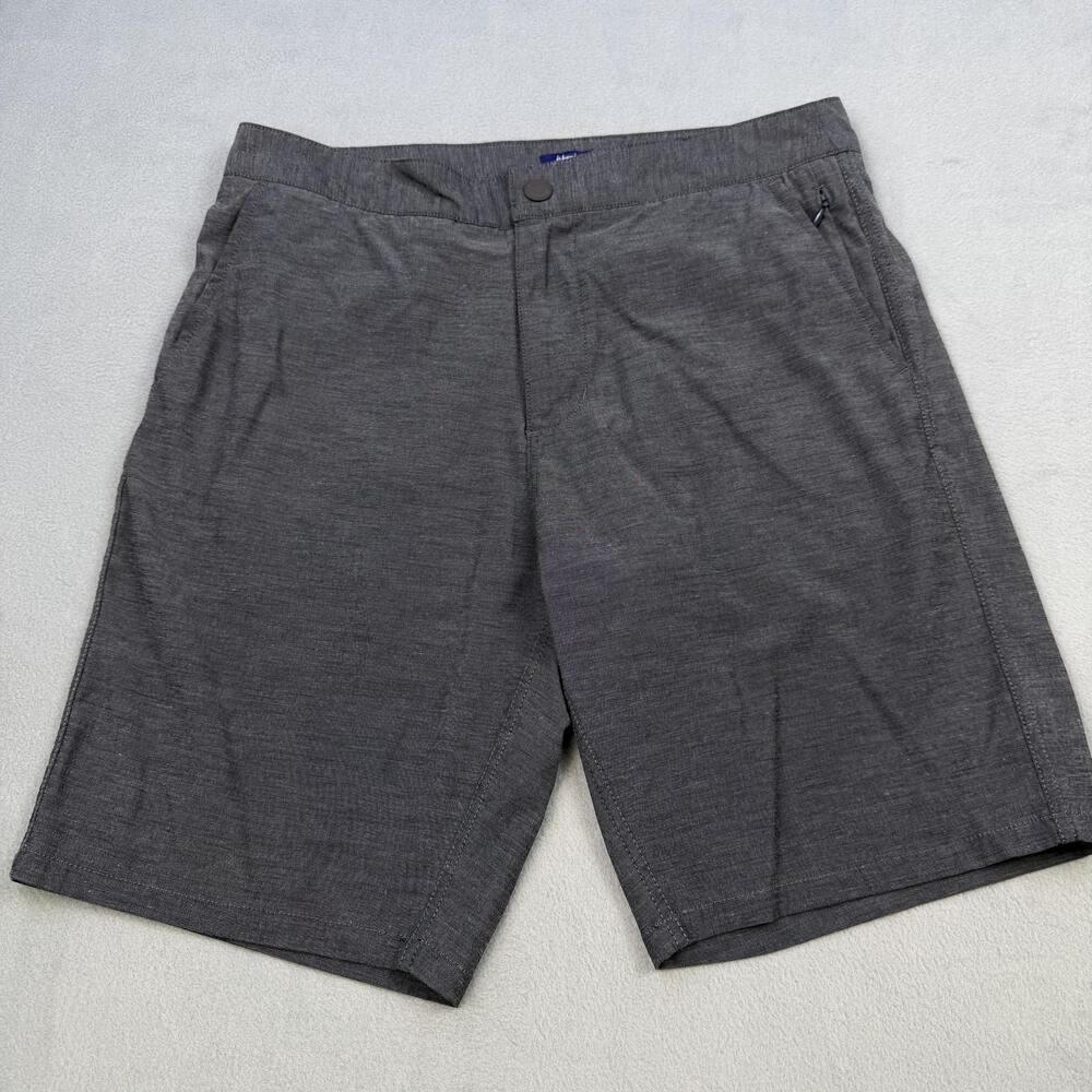 Johnnie-O Dawn Shorts Mens 30 Black Chino Golf Microfiber Performance Stretch